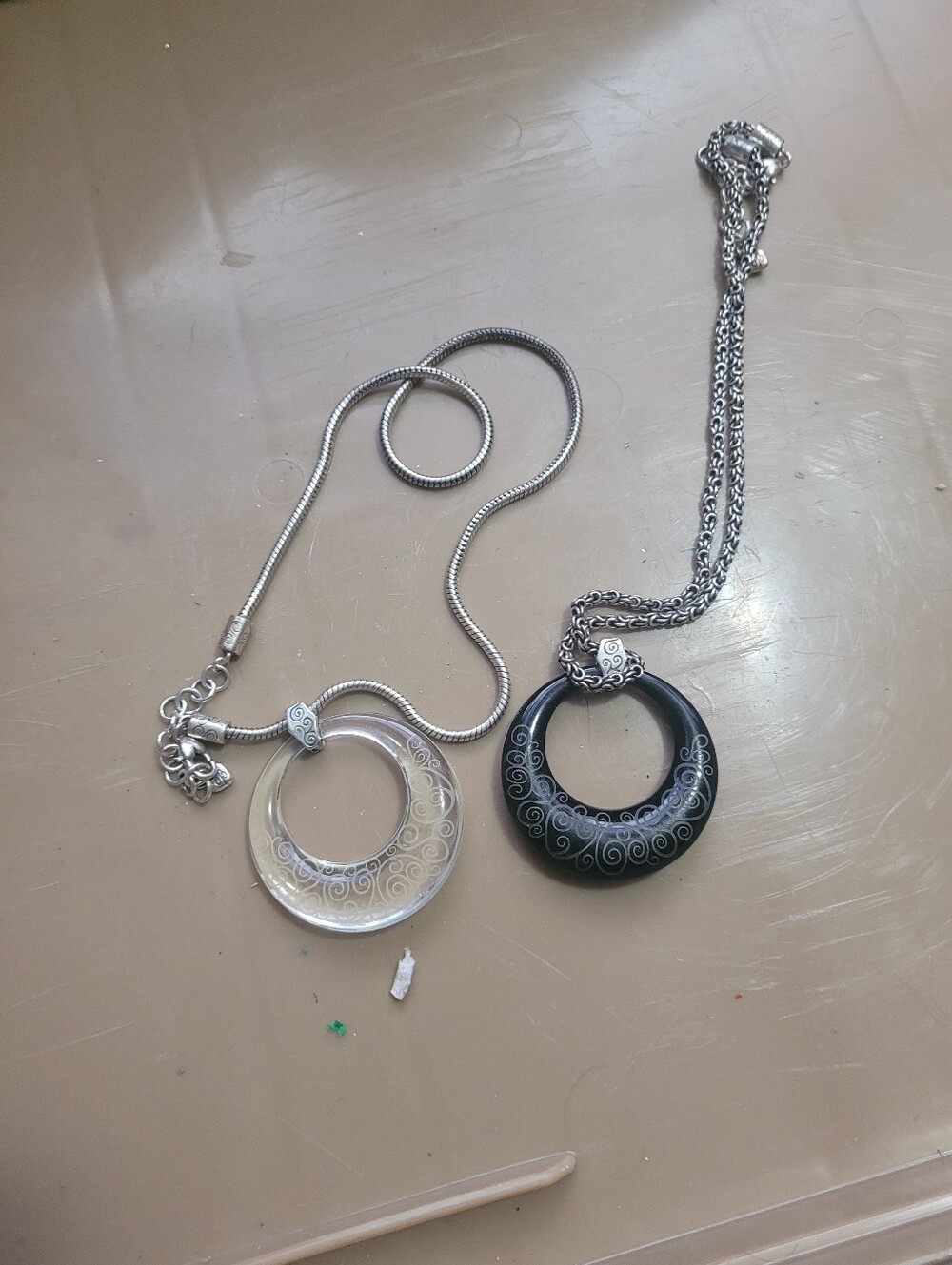Women’s Brighton Lava Lounge Silver-Tone Black and Clear Necklaces